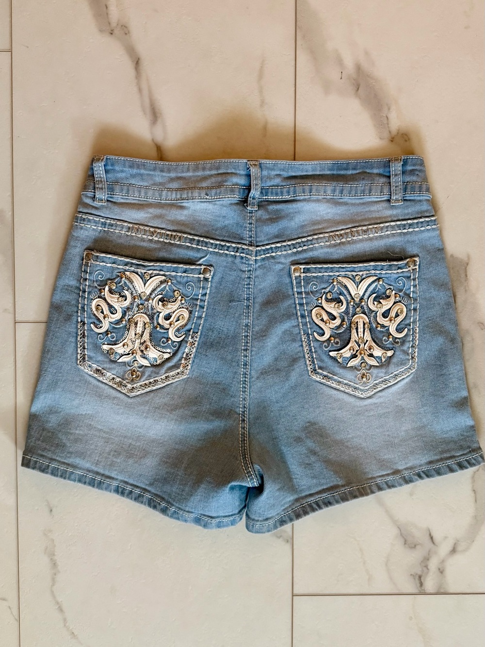 Light Wash Jean Shorts